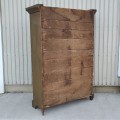 Armoire antique en pin, couleur d'origine et clous carrés  - 7