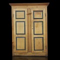 Antique 10 raised panels cupboard, forged nails assembly  - 2