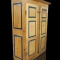 Antique 10 raised panels cupboard, forged nails assembly  - 4