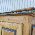 Antique 10 raised panels cupboard, forged nails assembly  - 5