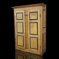 Antique 10 raised panels cupboard, forged nails assembly  - 1