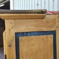 Antique 10 raised panels cupboard, forged nails assembly  - 8