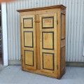Antique 10 raised panels cupboard, forged nails assembly  - 10