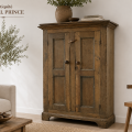 Antique 4 panels pine cupboard, armoire  - 2