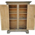 Antique 4 panels pine cupboard, armoire  - 4