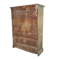 Antique 4 panels pine cupboard, armoire  - 8