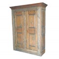 Antique 8 raised panels pine cupboard, armoire  - 1