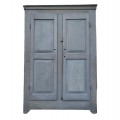 Antique Quebec pine cupboard, armoire, doors raised panels  - 3