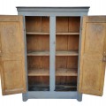 Antique Quebec pine cupboard, armoire, doors raised panels  - 4