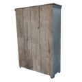Antique Quebec pine cupboard, armoire, doors raised panels  - 5
