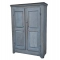 Antique Quebec pine cupboard, armoire, doors raised panels  - 1