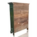 Armoire antique en pin, recolorée dans le passé, clous carrés  - 7