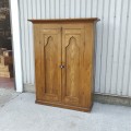 antique pine buffet, small cupboard - 4