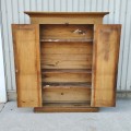 antique pine buffet, small cupboard - 5
