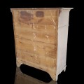 Armoire buffet en pin, clous carrés, telle que trouvée, base chantournée  - 7