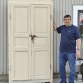 Armoire esprit Louis XIII, 18e siècle, base chantournée, 2 caissons remplacés  - 12