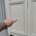 Armoire esprit Louis XIII, 18e siècle, base chantournée, 2 caissons remplacés  - 8