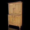 Armoire garde-manger antique en pin, clous carrés  - 1