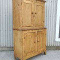 Armoire garde-manger antique en pin, clous carrés  - 7
