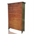 Armoire naïve antique en pin, clous forgés, beau format - 6
