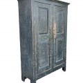 Pine cupboard with 4 raised panels, facade fitted to a cabinet frame - 8