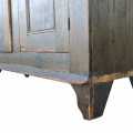 Antique 4 panels pine cupboard, armoire, square nails and original color  - 5
