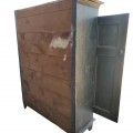 Antique 4 panels pine cupboard, armoire, square nails and original color  - 6