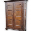 Armoire Québécoise antique, 12 caissons, couleur d'origine et clous forgés  - 1