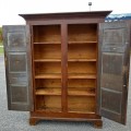 Armoire Québécoise antique, 12 caissons, couleur d'origine et clous forgés  - 8