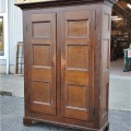 Armoire Québécoise antique, 12 caissons, couleur d'origine et clous forgés  - 9