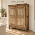 Early 19th century Quebec 8 panels cupboard  - 2