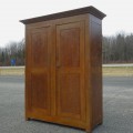 Adam antique pine armoire, cupboard, forged nails  - 14