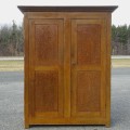 Adam antique pine armoire, cupboard, forged nails  - 16