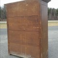Adam antique pine armoire, cupboard, forged nails  - 3
