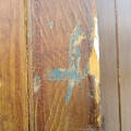 Armoire de style Adam, clous forgés, vieux faux-fini sur bleu d'origine (Entrepôt)  - 4