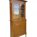 Armoire vaisselier vitré, portes inférieures à caissons soulevés, clous carrés  - 4