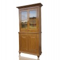 Armoire vaisselier vitré, portes inférieures à caissons soulevés, clous carrés  - 1
