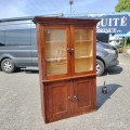 Antique wooden display cabinet - 6