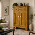 Antique pine armoire, original color  - 2