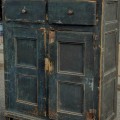 10 panels antique buffet-armoire, forged nails assembly and original color, St-Gervais-de-Bellechasse - 11