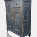 10 panels antique buffet-armoire, forged nails assembly and original color, St-Gervais-de-Bellechasse - 7