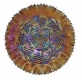 Grape and cable carnival glass plate  - 1