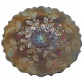 Assiette verre carnaval Holly berry, vaisselle de collection  - 1