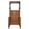 Oak hall bench with mirror - 3