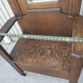 Antique hall tree with mirror - 4