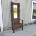 Antique hall tree with mirror - 5