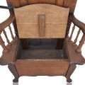 Banc d'entrée en chêne maillé, chaise patère, porte-manteaux  - 2