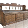 Antique bed bench with multiple panels  - 1