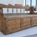 Antique bed bench with multiple panels  - 10