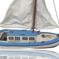 Wooden carved sailboat, signed Durand  - 2
